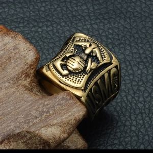 Steel USMC Marine Corps Ring Size MANY SIZES See All 3 Colors